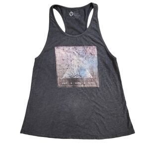 Roxy Women's Gray Salt Sand Roxy Pyramid Graphic Tank Top‎ XS